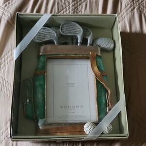 Sonoma Green and Brown Golf Bag Picture Frame 3-1/2" X 5"